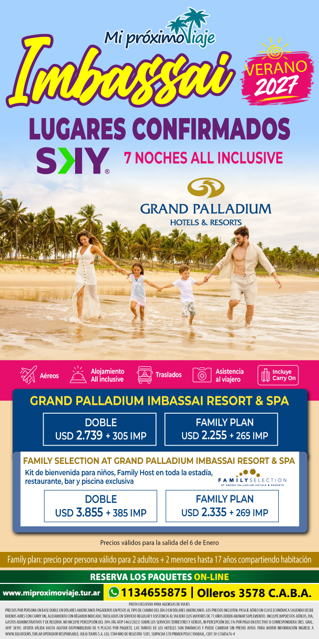 DISFRUTA IMBASSAI CON PALLADIUM - VERANO 2027 - LUGARES CONFIRMADOS con SKY
